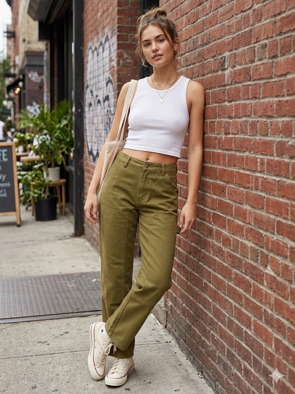 Wilfred Aritzia Pants  Utility Cargo High Rise Relaxed Double Knee casual Size 0
